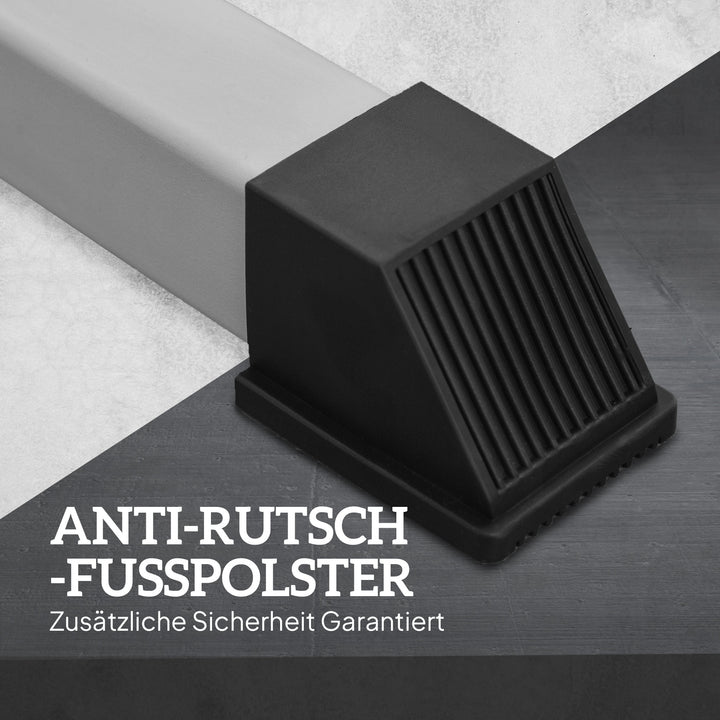 Sæt med 2 håndvægtstativer, 3 niveauer, højdejusterbar, håndvægtstativ i stål, lasteevne op til 200 kg, sølv + sort