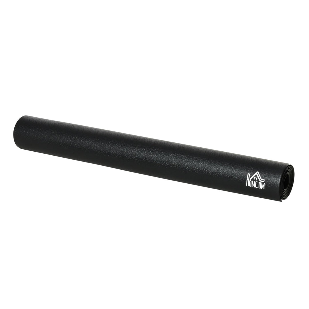 Skridsikker gulvmåtte til fitnessudstyr, 6 mm tyk, 80 x 90 cm, sort