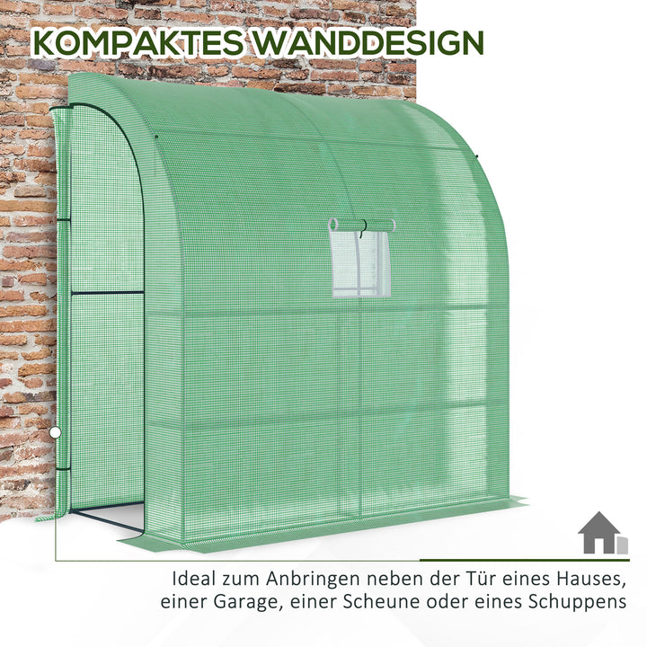 Polytunnel tomatdrivhus med netvindue, drivhus med rulleporte, dyrkehus med uv-beskyttelse, grøn, 200 x 100 x 215 cm