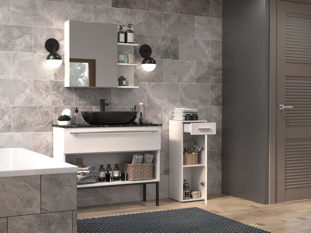 Badeværelsesskab, Dybde: 30cm, Bredde: 30cm, Højde: 85cm