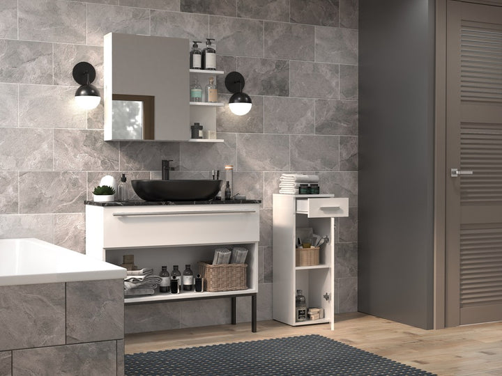 Badeværelsesskab, Dybde: 30cm, Bredde: 30cm, Højde: 85cm