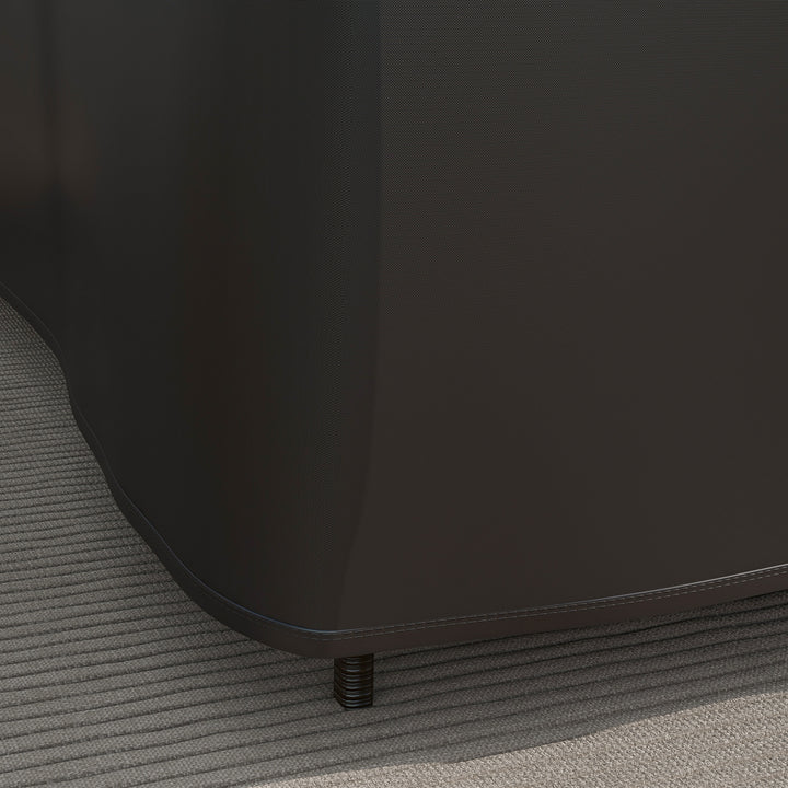 Beskyttelsesovertræk til havemøbler, L-formet, vandtæt overtræk til hjørnesofa, UV-bestandig, 250 x 250 x 79 cm, sort