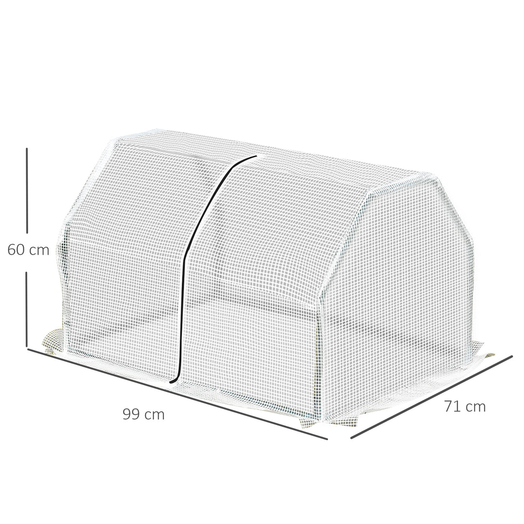 Minidrivhus, vejrbestandigt, let at transportere, 99 cm x 71 cm x 60 cm, polytunnel, grøn