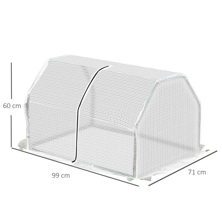 Minidrivhus, vejrbestandigt, let at transportere, 99 cm x 71 cm x 60 cm, polytunnel, grøn