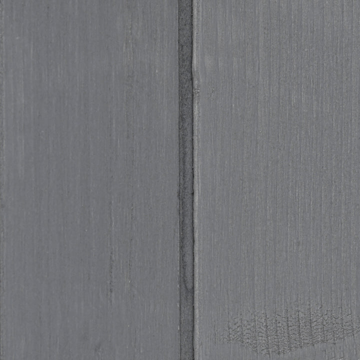 Haveskab med 2 døre, værktøjsskab med asfalttag, haveopbevaringsskab, antidumping design med slebne søm, grantræ, grå + hvid, 139 x 75 x 160 cm
