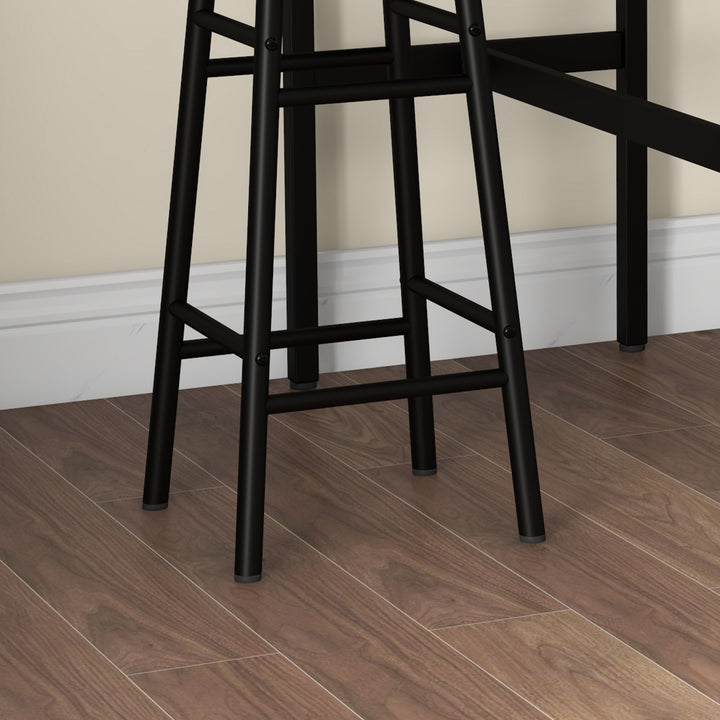Barbord med 2 stole i industrielt design sæt med 2 barstole med bord, industrielt design, 3 dele, brun + sort