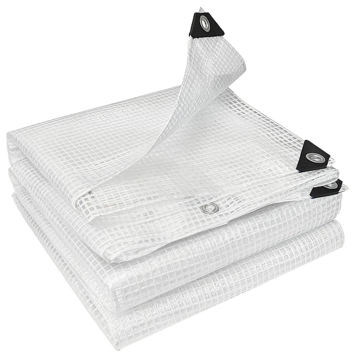 Vandtæt presenning, 4 x 6 m, 140 g/m², robust vævet presenning, hvid