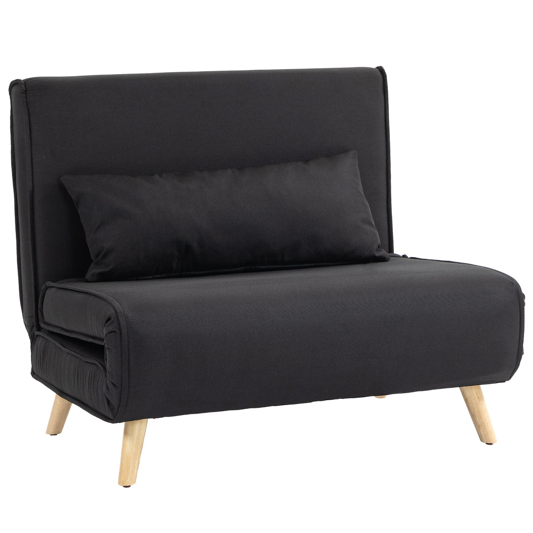 Lænestol med liggefunktion, til 1 person, moderne design, op til 120 kg, 94x78x80cm, sort