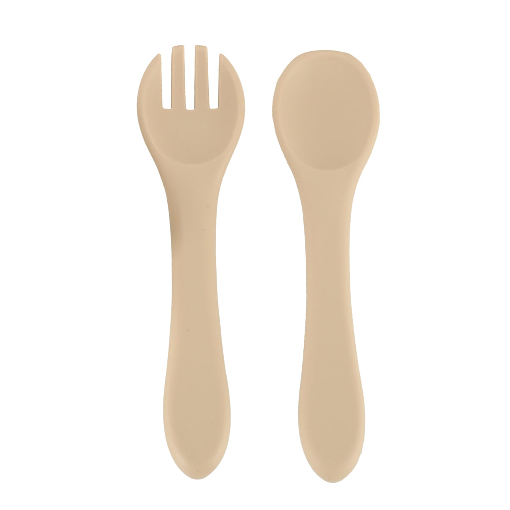 Silikoneskåle til børn, ugle, beige, 9 elementer