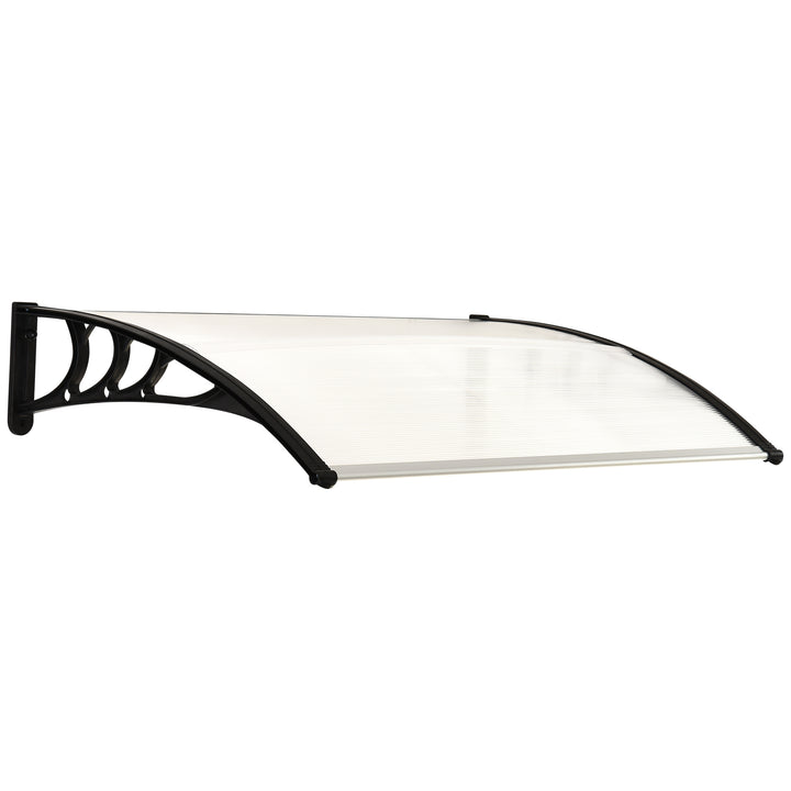 Baldakin til hoveddør 75 x 100 cm nedhængt baldakin tagdækning polycarbonat hvid