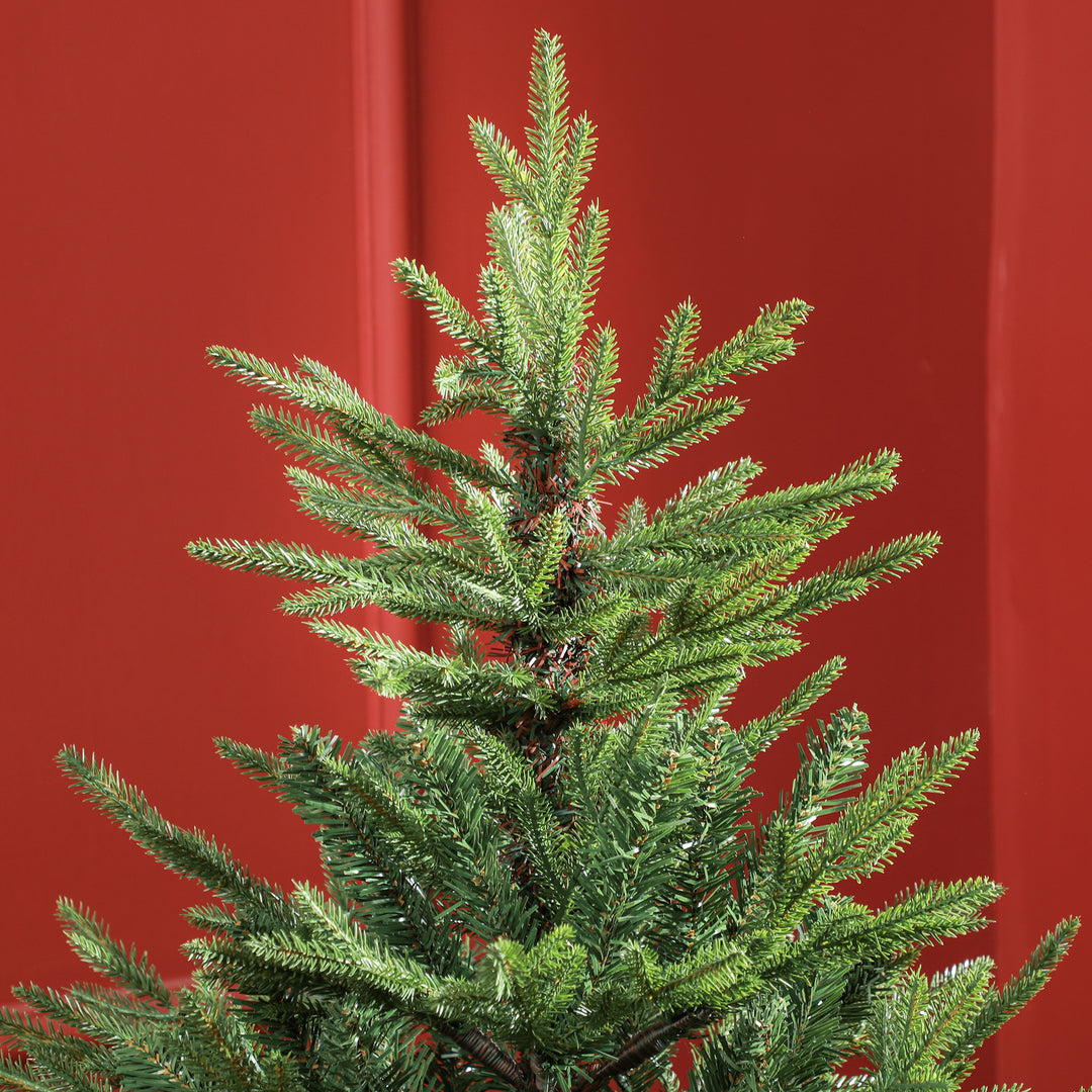 Juletræ 150 cm, realistisk udseende, hurtig montering, inklusive fod, brandhæmmende plast