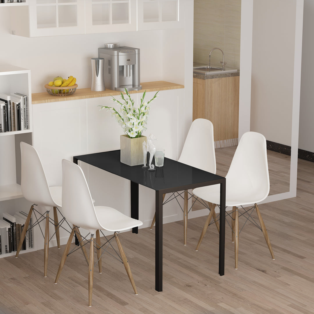 Spisebord køkkenbord stort bord, moderne design, 120 cm x 60 cm x 75 cm, sort