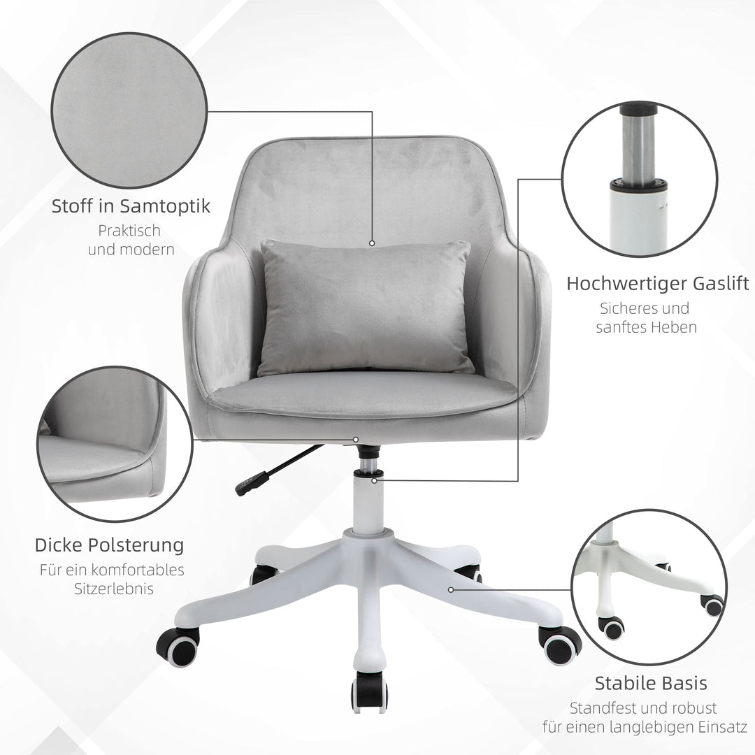 Massagebordstol 78-86 cm højdejusterbar kontorstol drejestol computerstol med usb trin arbejdsstol med vibrationsfunktion lændepude massagefunktion grå