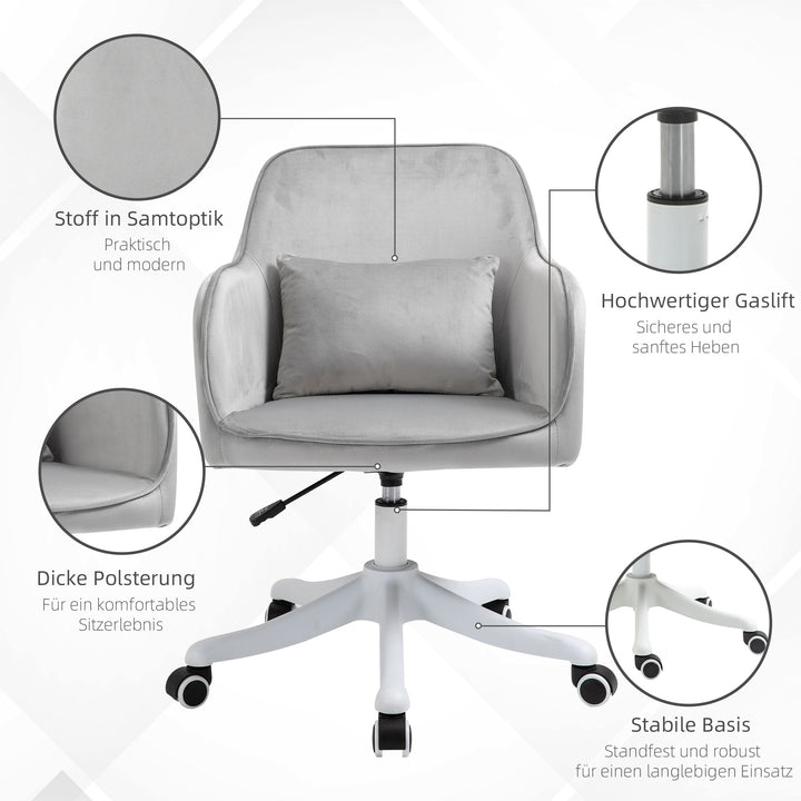 Massagebordstol 78-86 cm højdejusterbar kontorstol drejestol computerstol med usb trin arbejdsstol med vibrationsfunktion lændepude massagefunktion grå