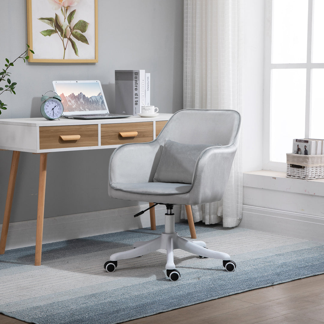 Massagebordstol 78-86 cm højdejusterbar kontorstol drejestol computerstol med usb trin arbejdsstol med vibrationsfunktion lændepude massagefunktion grå