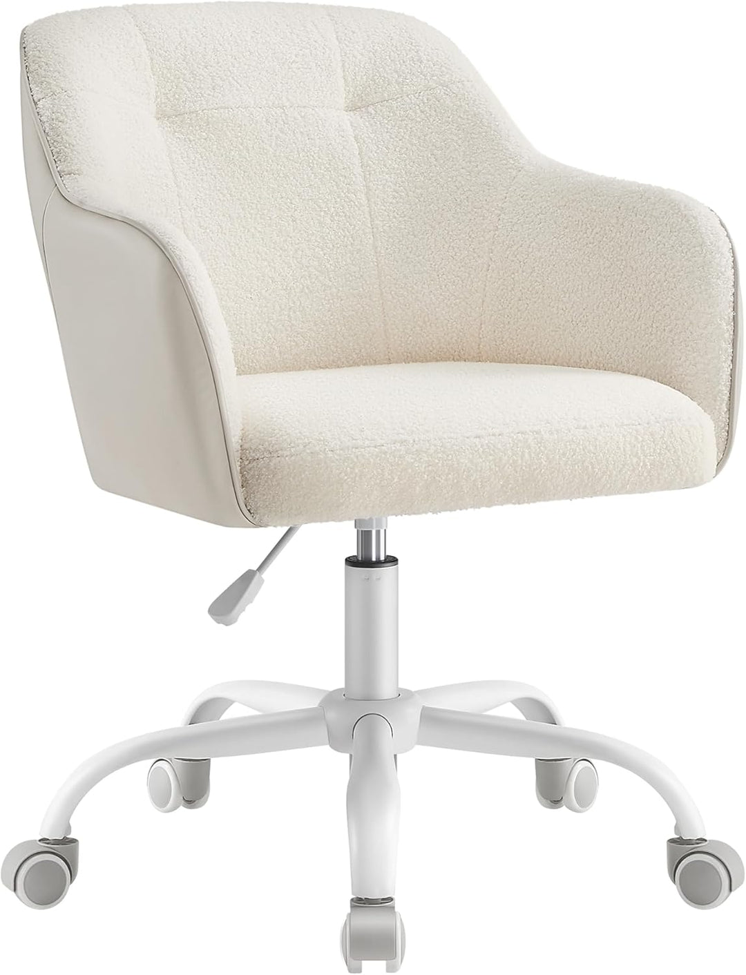 Kontorstol i cappuccino beige med justerbar højde, drejefunktion og bæreevne op til 110 kg, beige