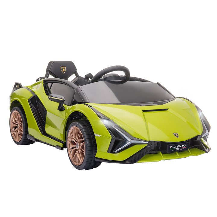 Elbil til børn, lamborghini, 3-5 km/t, fjernbetjening, til 3-5 år, grøn