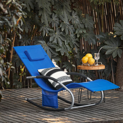 Liggestol: Perfekt til afslapning i haven eller på terrassen, blå