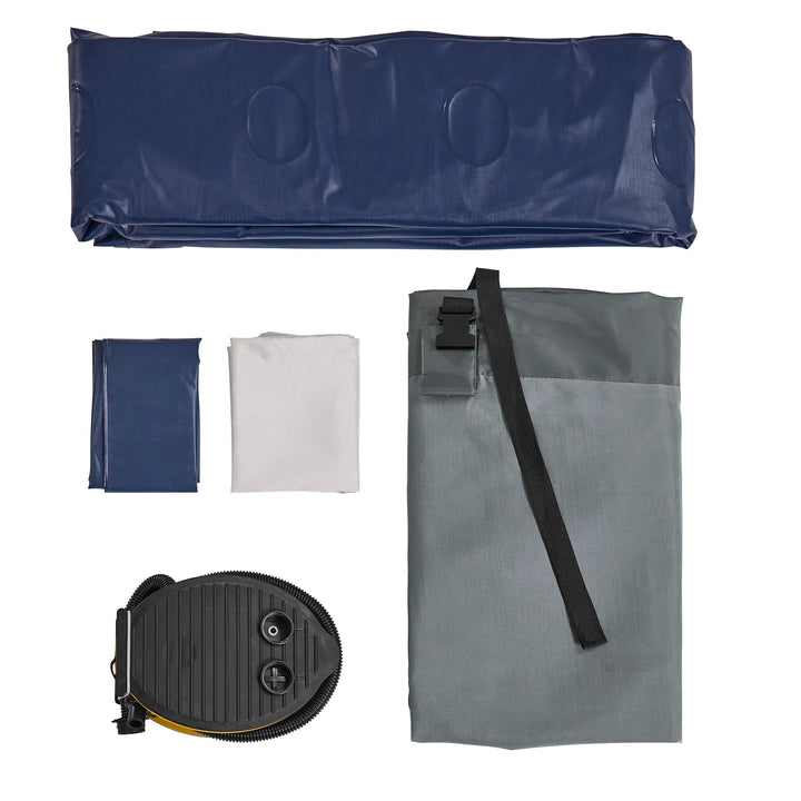 Enkelt luftmadras med pumpe, pude og lagen – 191 × 76 cm