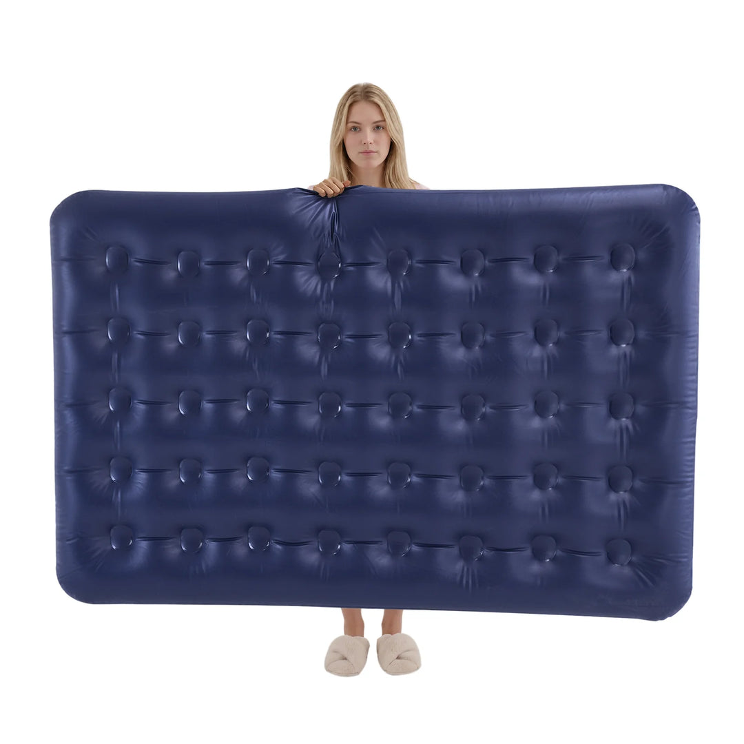Dobbelt luftmadras med pumpe, lagner og puder – 191 × 137 cm