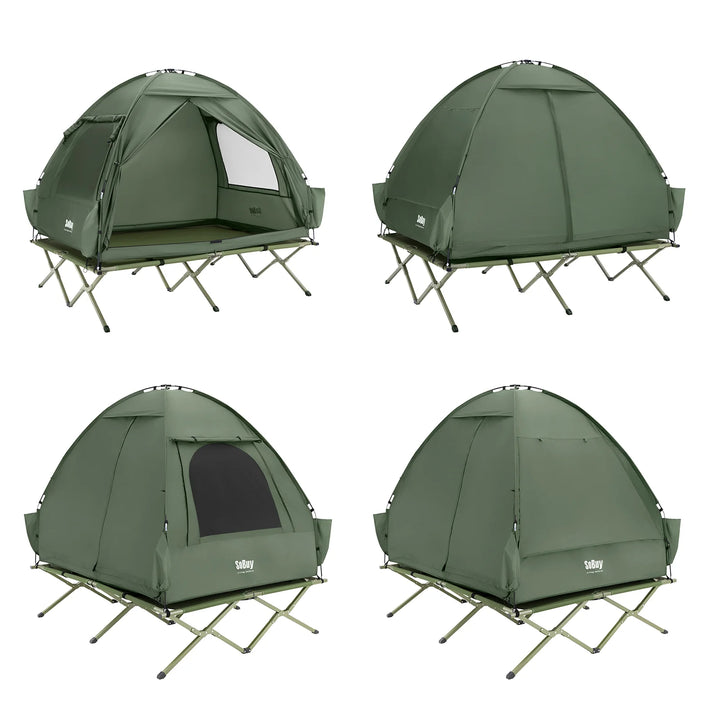 Campingtelt med plads til 2-personer, 193x145x185cm, grøn