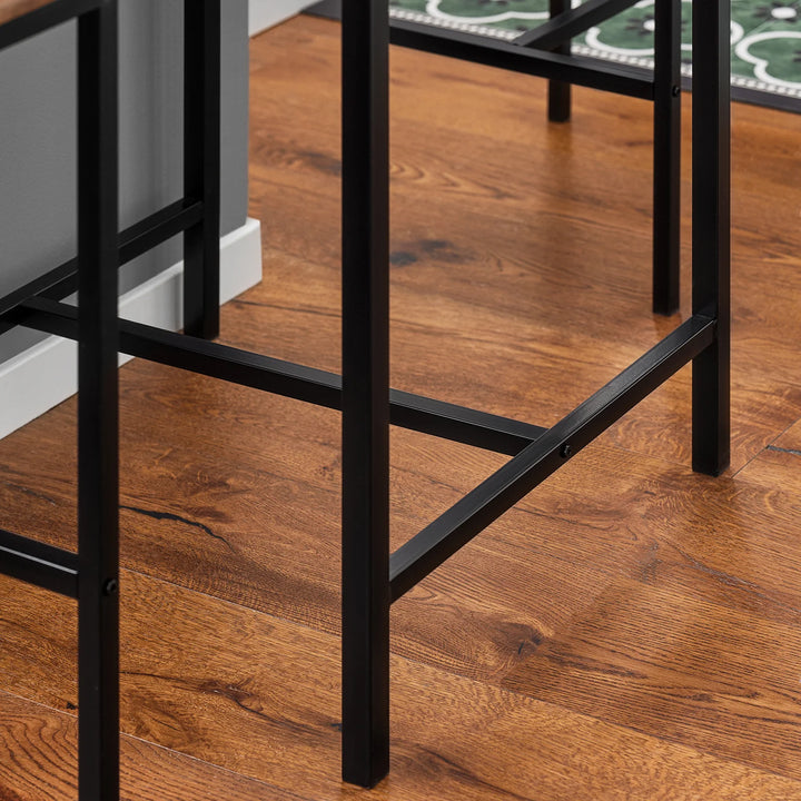 Barbordssæt med bord og 2 stole, brun