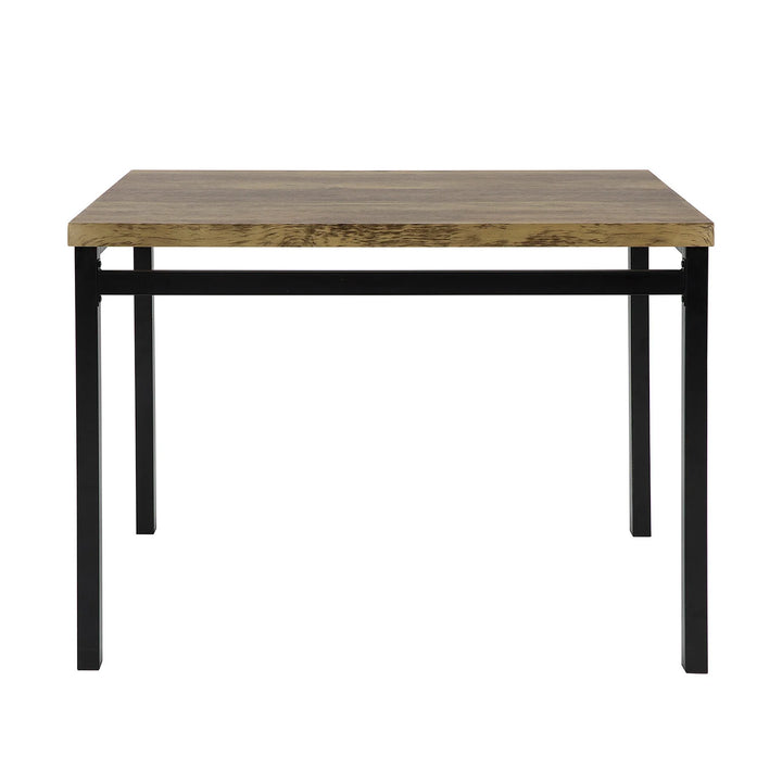 Enkelt spisebord, industrielt look, B110 x D70 x H76 cm, naturfarvet-brun med sorte ben
