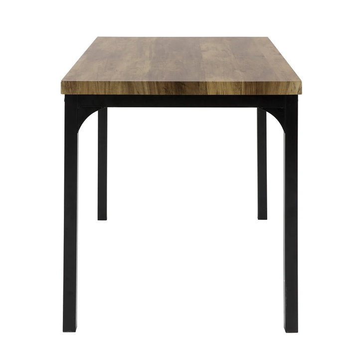 Enkelt spisebord, industrielt look, B110 x D70 x H76 cm, naturfarvet-brun med sorte ben