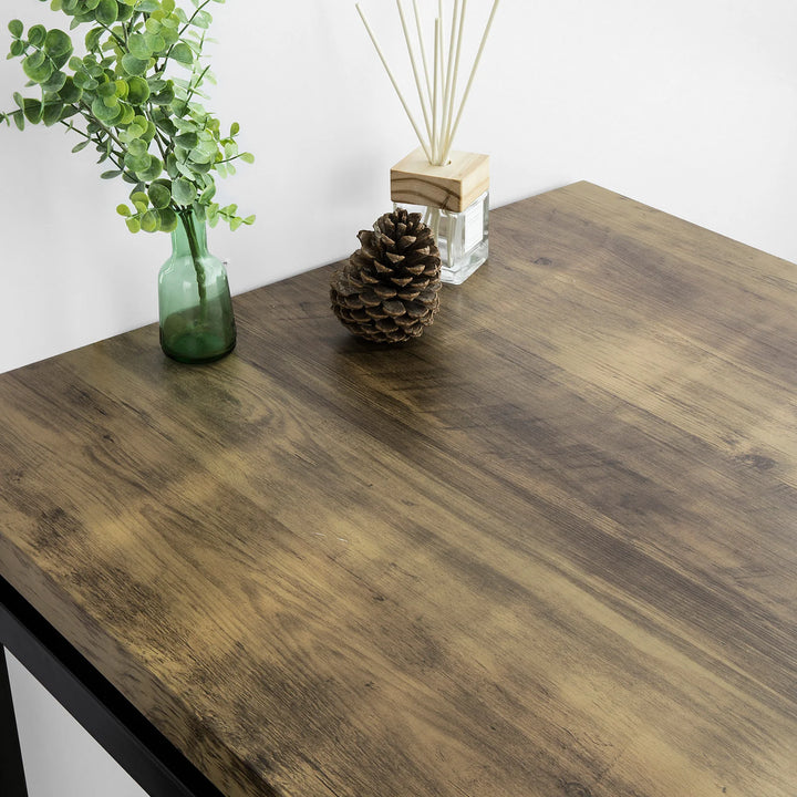 Enkelt spisebord, industrielt look, B110 x D70 x H76 cm, naturfarvet-brun med sorte ben