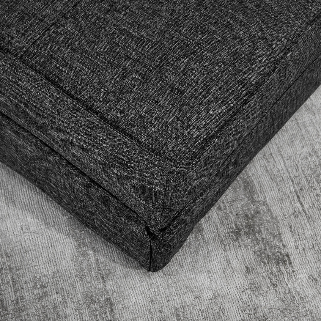 Gulvstol, justerbar klapstol, 61 x 73 x 58 cm, mørkegrå