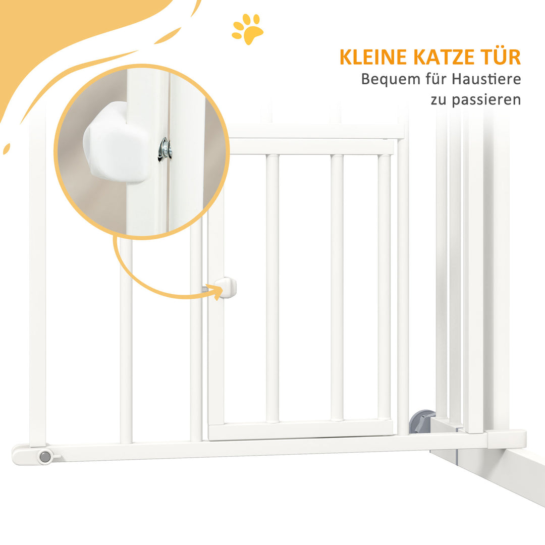 Trappegitter hundegitter, automatisk lukning, enhåndsbetjening, 100 cm x 4 cm x 76 cm, hvid