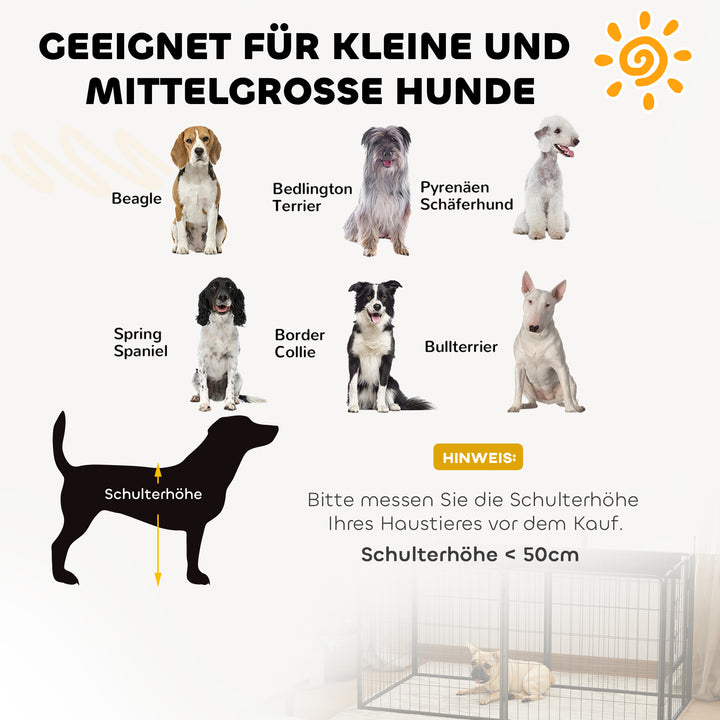 Sæt med 2 hvalpeindhegningsforlængere, hundehegnspaneler, kæledyrslegeplads, hvalpehegn af stål, grå