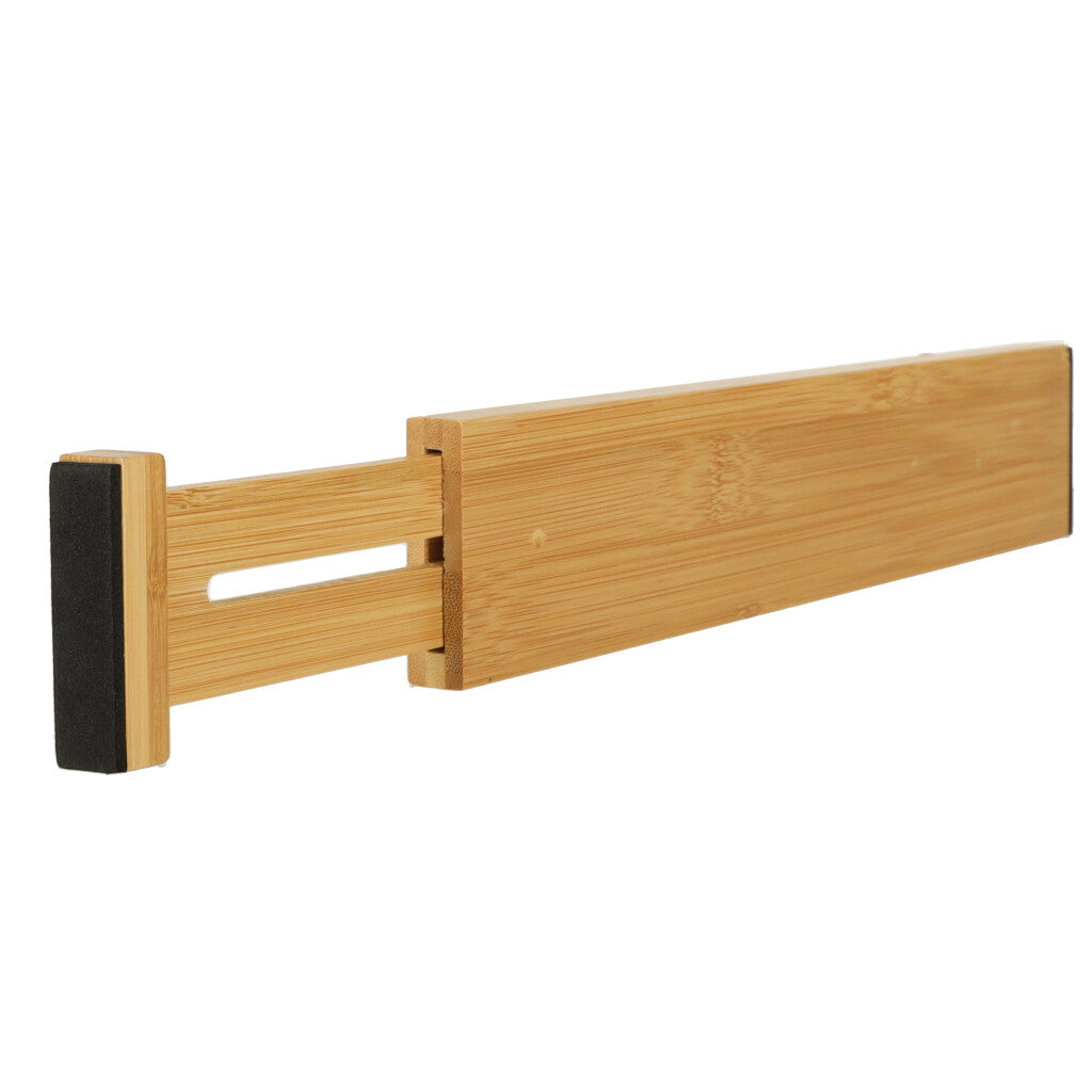Skuffeorganisator justerbar bambus separator 43x6x1,5cm 1 stk.