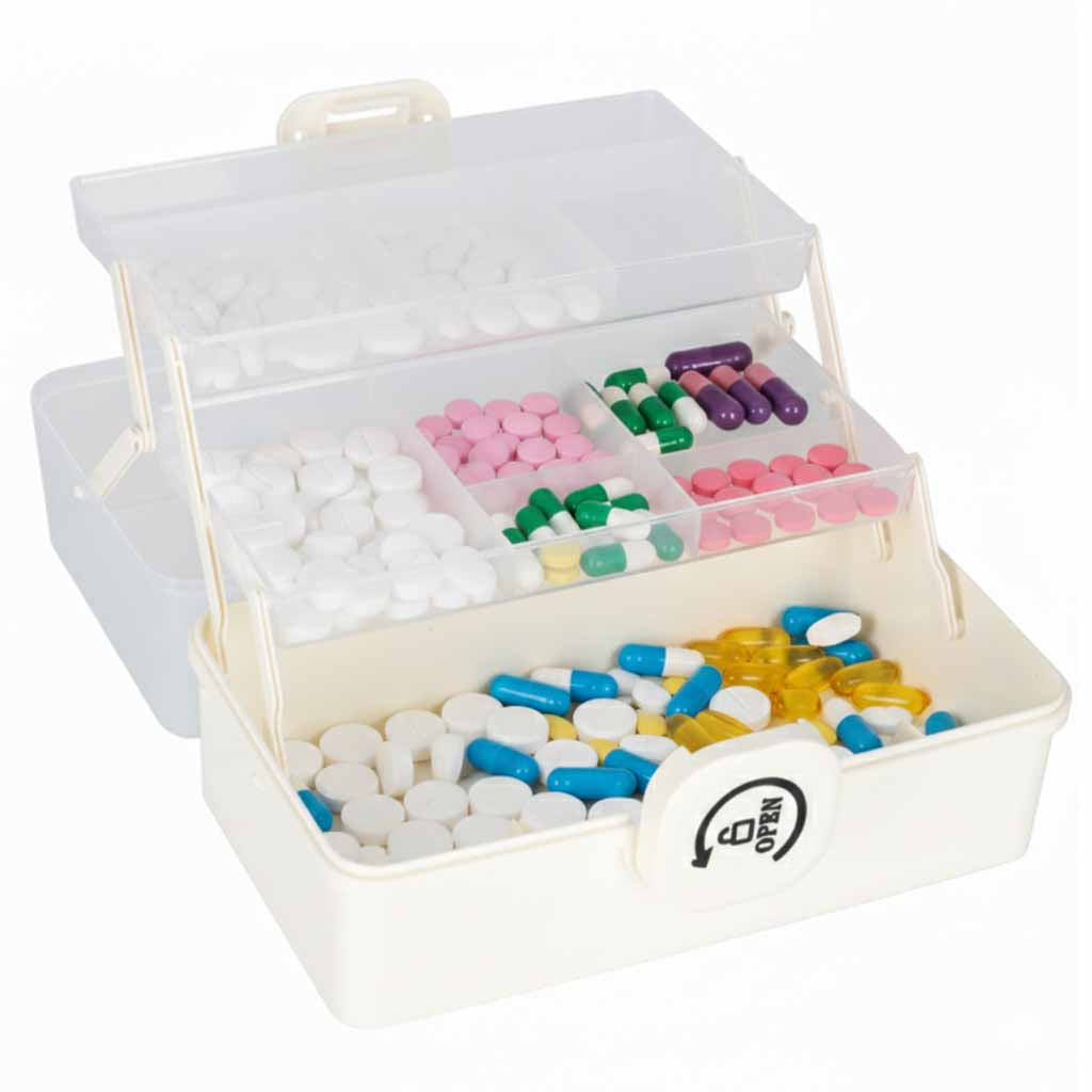 Organizer medicinbeholder medicinopbevaring medicinskab 29x16x15cm