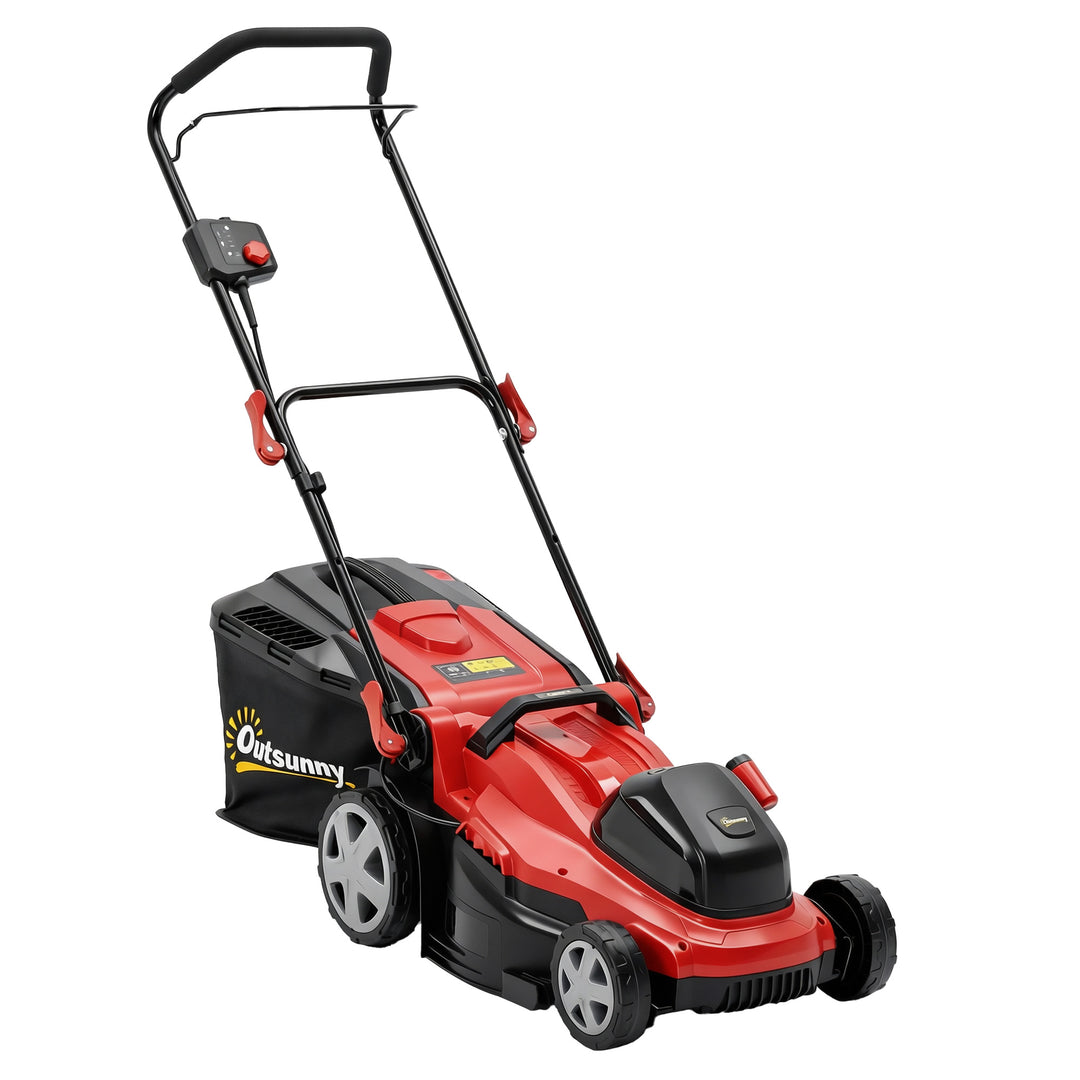 Elektrisk plæneklipper 800 W, 40 cm klippebredde med 45L græsopsamler