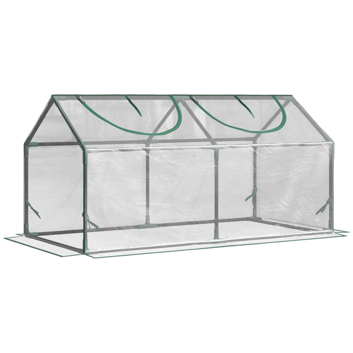 Drivhus med vindue, pe-netfilm, stålfilmdrivhus, drivhus til altan, have, tomathus 120x60x60cm, tomatdrivhus til grøntsager, blomster, planter, gennemsigtig