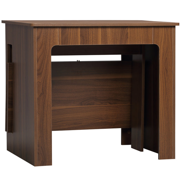 Foldbart spisebord udtrækkeligt spisebord spisebord, mobilt, moderne design, 180cm x 85cm x 75cm, brun