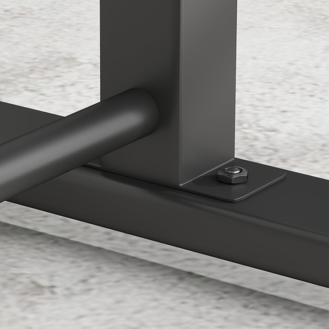 Dip station, armstrækningsstativ, højdejusterbar fra 93-117 cm, 540 kg belastningskapacitet, helkropstræning, sort