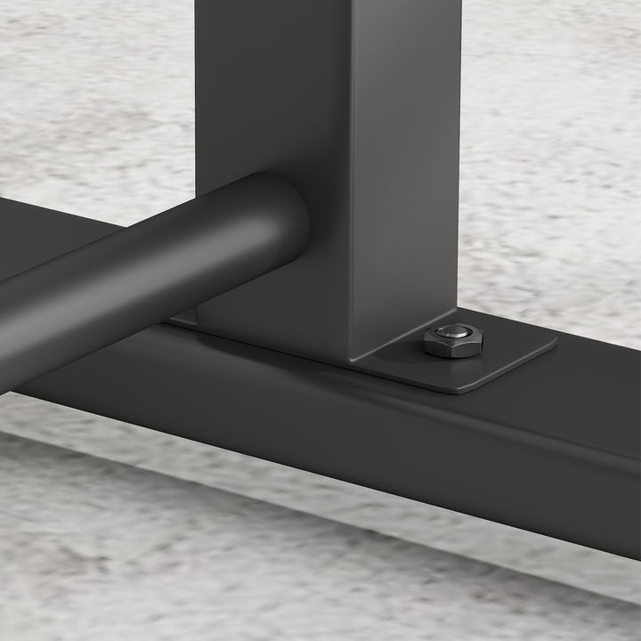 Dip station, armstrækningsstativ, højdejusterbar fra 93-117 cm, 540 kg belastningskapacitet, helkropstræning, sort