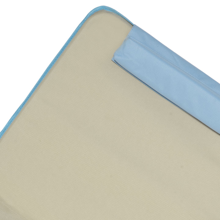 Sæt med 2 strandmåtter, justerbare, foldbare, 124L x 53B x 37-50H cm, beige