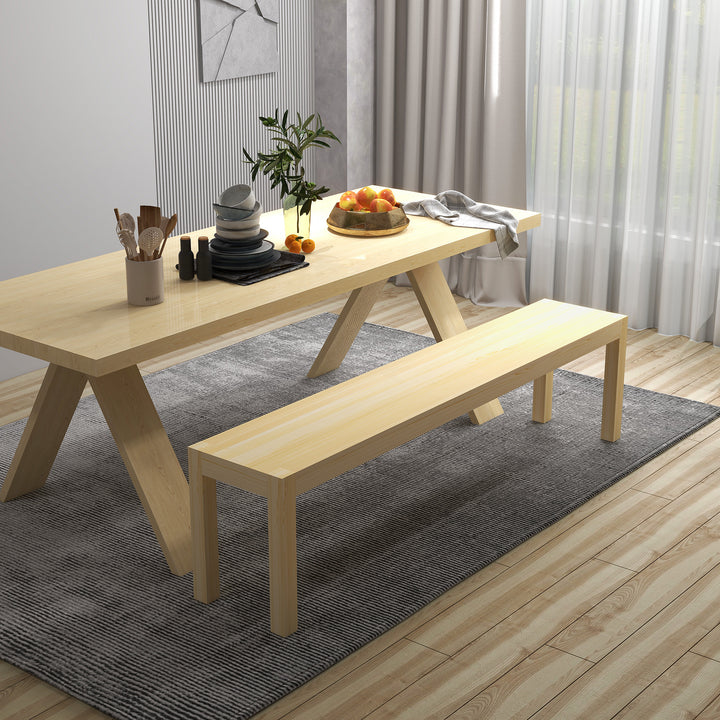 Bænk, plads til 3 personer, op til 330 kg, fyrretræ, 175x33x45 cm
