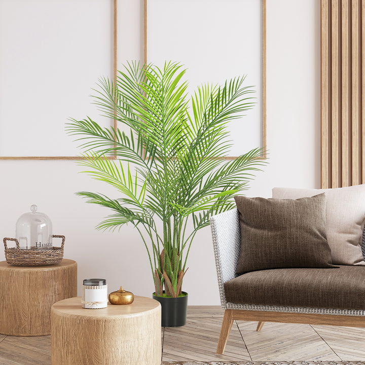 Kunstig palme stor 120cm kunstig plante, plastik kunstige planter i potte til stue kontor