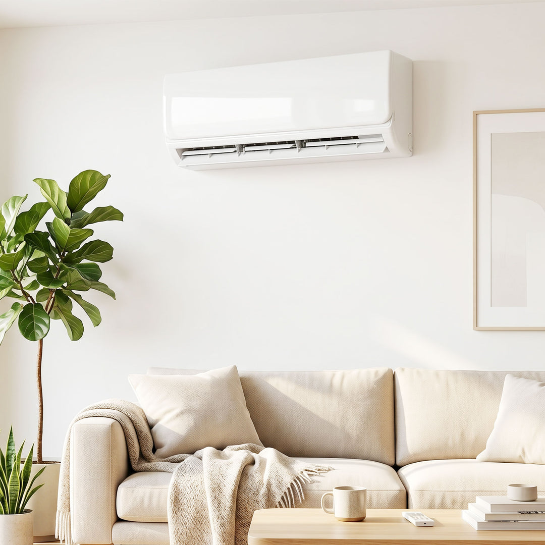 9000 BTU Mini Split Aircondition & Varmepumpe, WiFi-aktiveret inverter-klimaanlæg med installationssæt