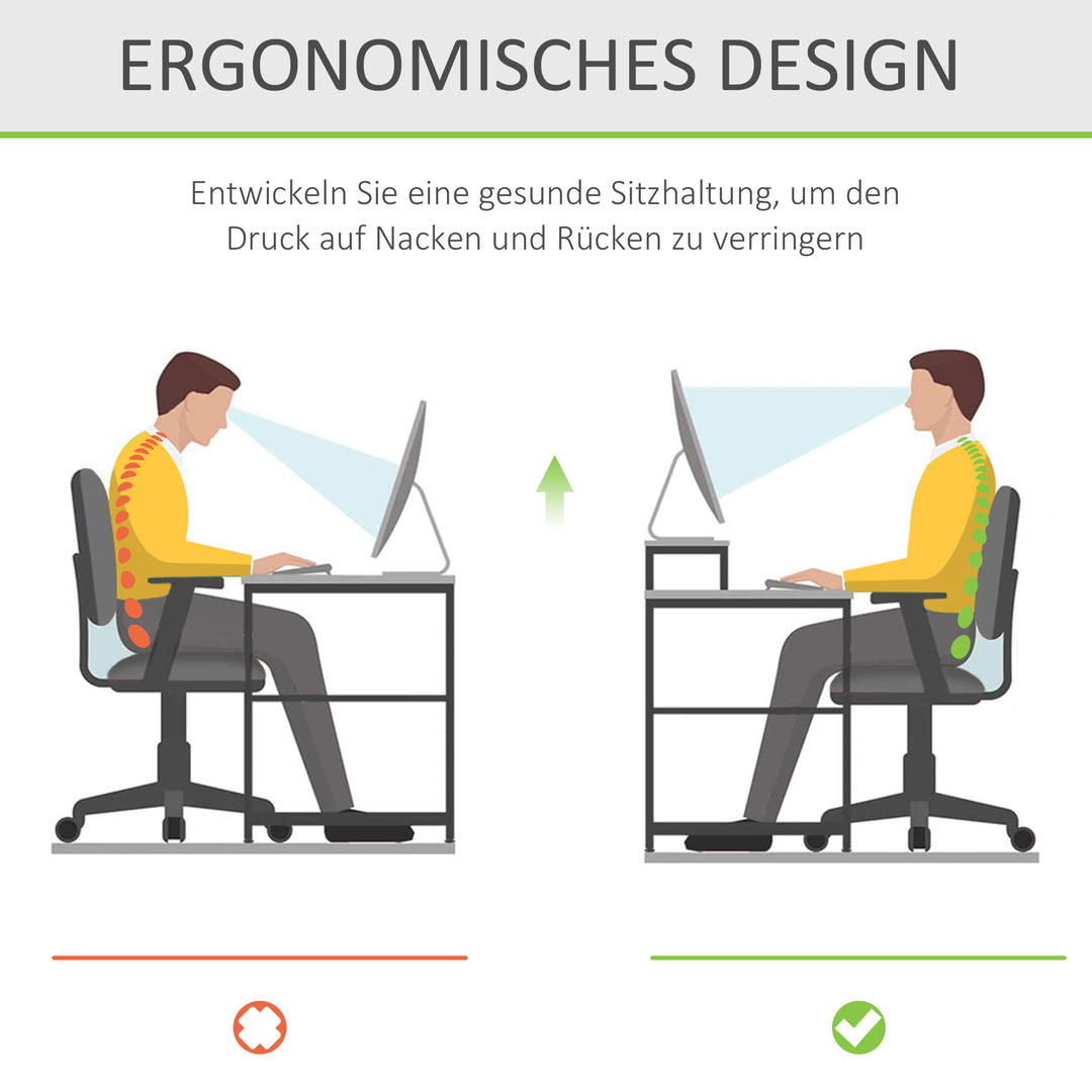 Skærmstativ til bærbar computer notebook pc ergonomisk akryl transparent 53 x 19 x 9 cm