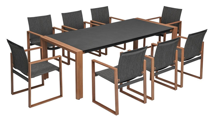 Elegant spisebordsæt til terrasse og have – 8 personer