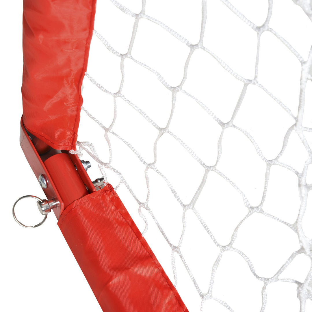 Fodboldmålsæt, 2 foldbare minimål, metalramme, inklusive værktøj, 90 x 36 x 60 cm, rød