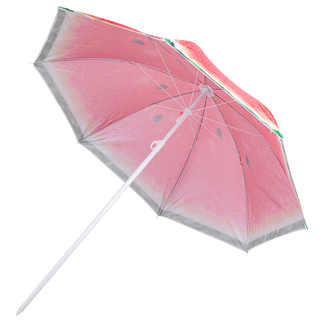 Justerbar strandparasol 150 cm med knækket vandmelon