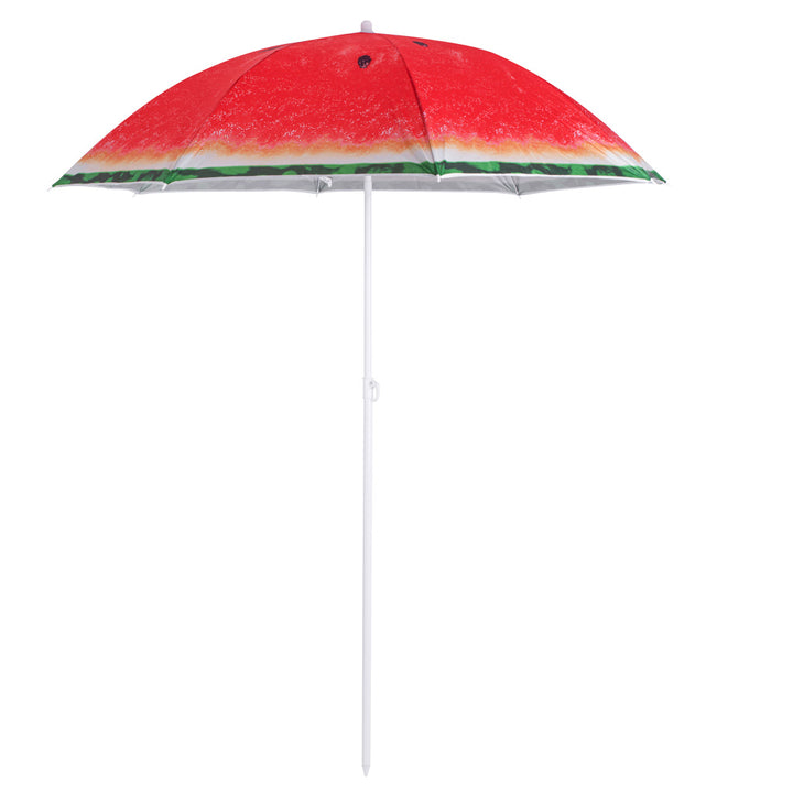 Justerbar strandparasol 150 cm med knækket vandmelon