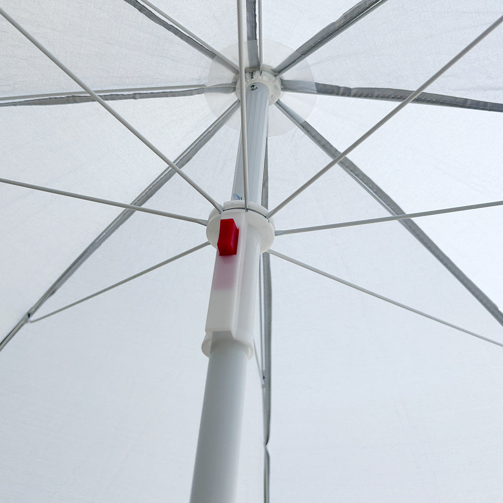 Justerbar, brudbar, foldbar parasol til stranden, UV-belysning, grå, 150 cm