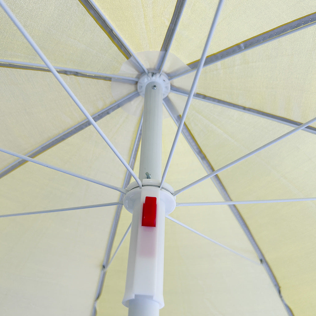 Justerbar, knækkelig, foldbar UV-parasol 150 cm gul